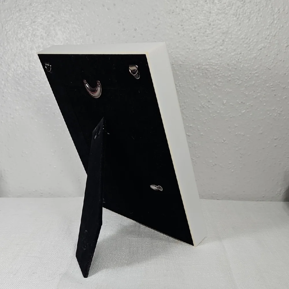 Elegant Black and White Plastic Picture Frame
